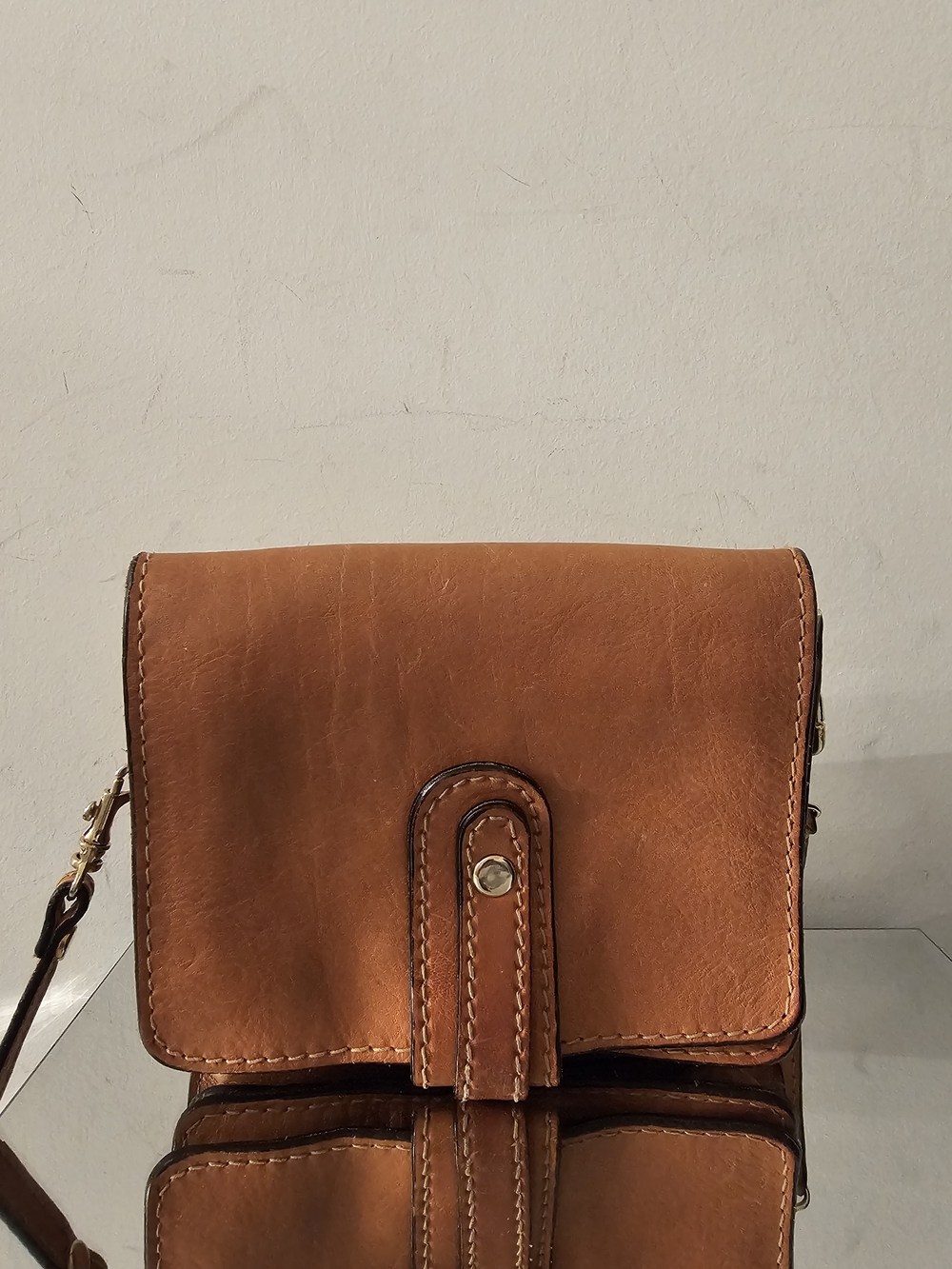 Calderone Handmade Italian Leather Purse in Tan